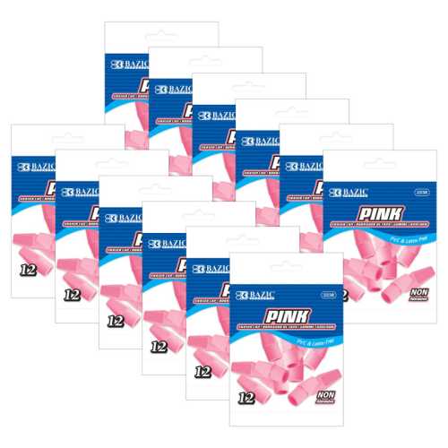 Pink Eraser Caps, 12-Count Pack, 12-Pack