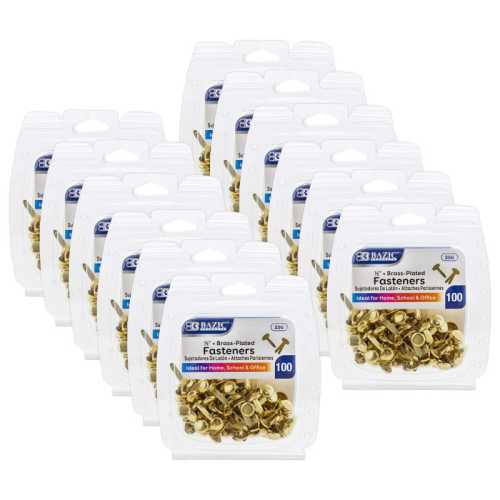 Brass-Plated Fasteners, 1/2