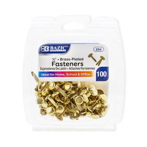 Brass-Plated Fasteners, 1/2