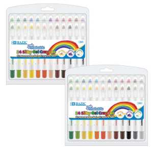 Washable Silky Gel Crayons, 24 Per Pack, 2 Packs