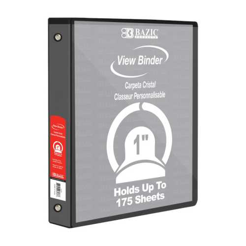 3-Ring View Binder with 2 Pockets, 1