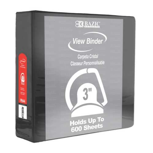 Slant D Ring View Binder with 2 Pockets, 3