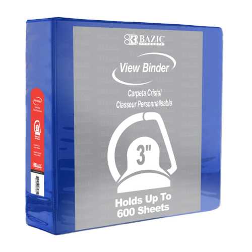 Slant D Ring View Binder with 2 Pockets, 3