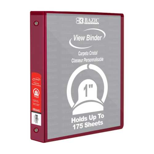 3-Ring View Binder with 2 Pockets, 1
