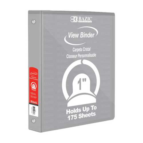 3-Ring View Binder with 2 Pockets, 1