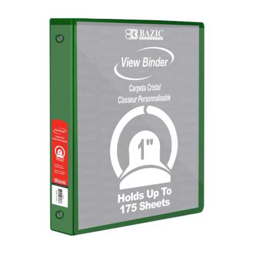 3-Ring View Binder with 2 Pockets, 1