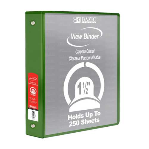3-Ring View Binder with 2 Pockets, 1.5