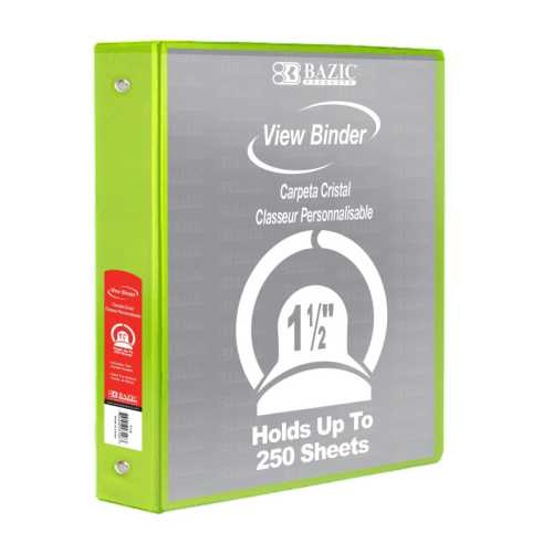 3-Ring View Binder with 2 Pockets, 1.5