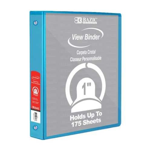 3-Ring View Binder with 2 Pockets, 1