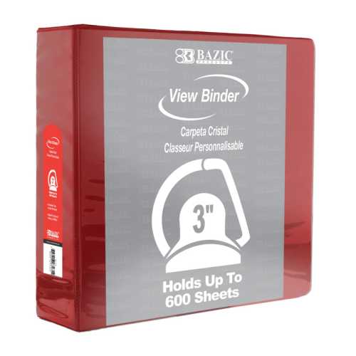 Slant D Ring View Binder with 2 Pockets, 3