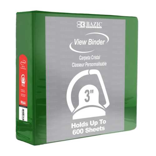 Slant D Ring View Binder with 2 Pockets, 3