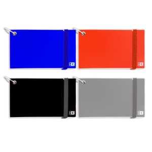 Ruled Index Cards with Ring, Assorted Poly Cover, 3" x 5", White, 100 Count, 1 Each
