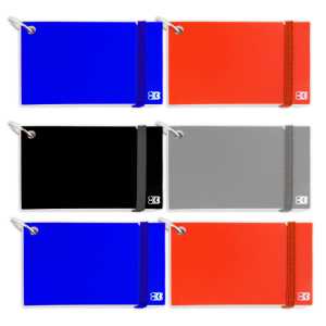 Ruled Index Cards with Ring, Assorted Poly Cover, 3" x 5", White, 100 Count, 1 Each, Pack of 6