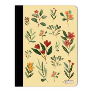 Floral Composition Book, College Ruled, 100 Count