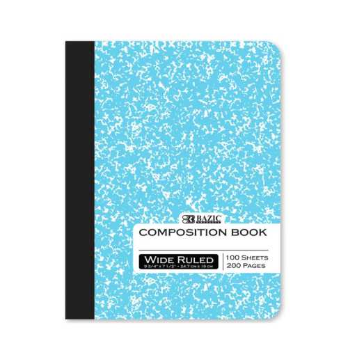 Pastel Marble Composition Book, Wide Ruled, 100 Count