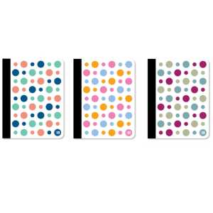 Polka Dot Composition Books, College Ruled, 100 Count, 3-Pack