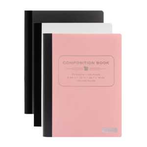 Pastel Poly Cover Composition Books, College Ruled, 70 Count, 3-Pack