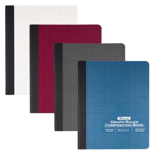 Quad-Ruled Composition Book, 100 Count
