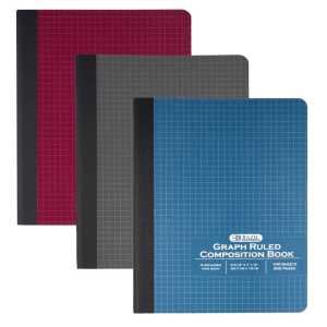 Quad-Ruled Composition Books, 100 Count, 3-Pack