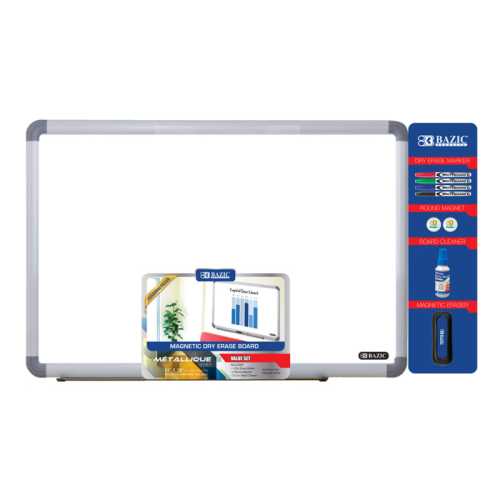 Aluminum Frame Magnetic Dry Erase Board Value Pack, 24