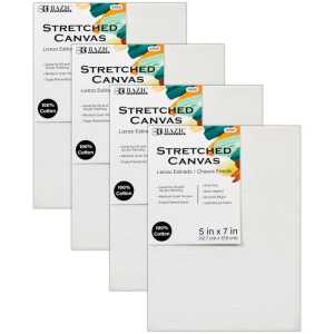 Stretched Canvases, 5 x 7 in, 4-Pack