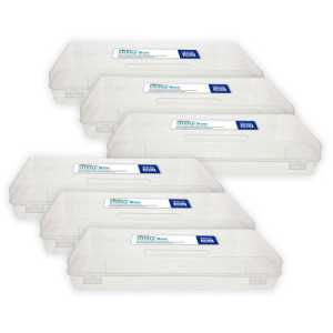 Multipurpose Ruler-Length Utility Box, Clear, Set of 6