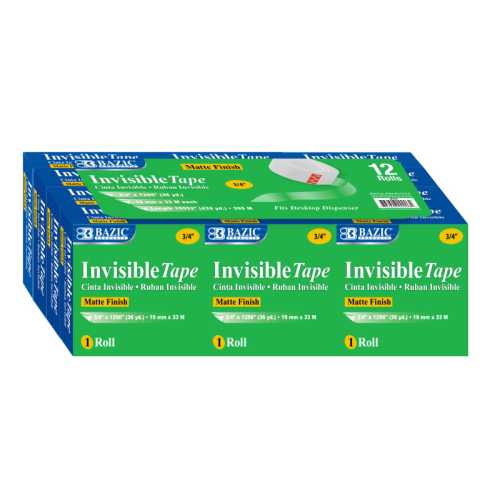 Tape Refill, Invisible Tape, 3/4