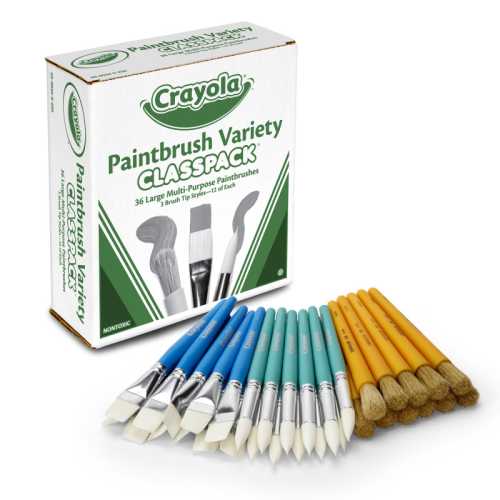 Large Variety Paint Brushes Classpack&reg;, 36 Brushes