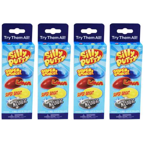 Silly Putty Variety Pack, 4 Per Pack, 4 Packs