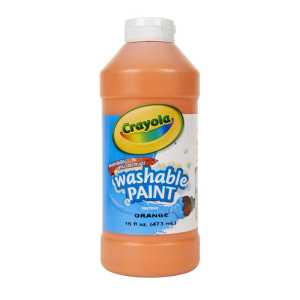 Washable Paint, Orange, 16 oz.