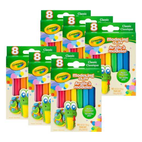 Modeling Clay Classic Colors, 8 Per Pack, 6 Packs