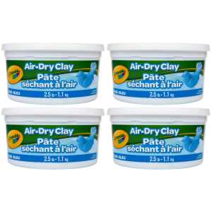 Air Dry Clay, 2.5lb Tub, Blue, Pack of 4