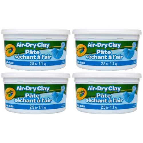 Air Dry Clay, 2.5lb Tub, Blue, Pack of 4