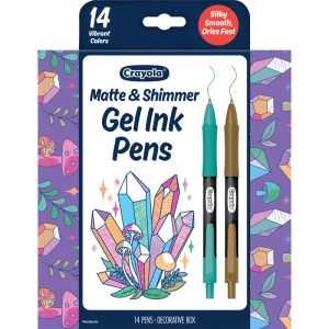 Matte & Shimmer Gel Ink Pens, Pack of 14