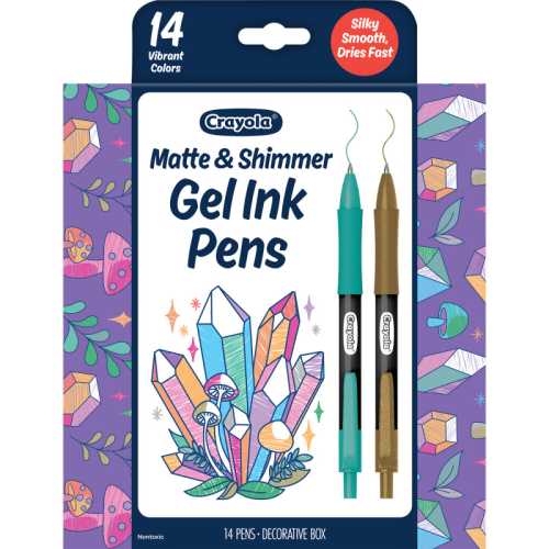 Matte & Shimmer Gel Ink Pens, Pack of 14