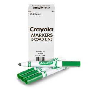 Bulk Markers, Conical Tip, Green, 12 Count