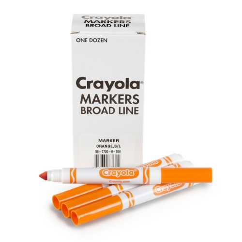 Bulk Markers, Conical Tip, Orange, 12 Count