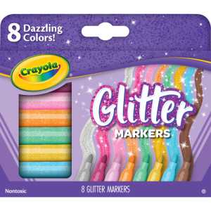 Glitter Markers, Pack of 8