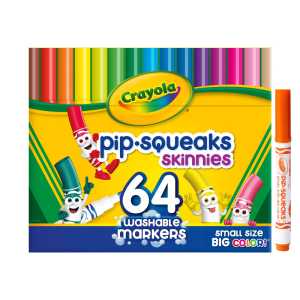 Washable Pip-Squeaks Skinnies Markers, 64 Count