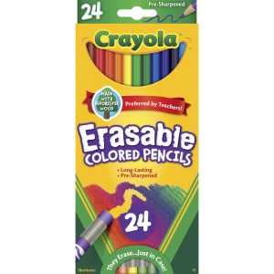 Erasable Colored Pencils, 24 Count