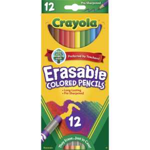 Erasable Colored Pencils, 12 Count