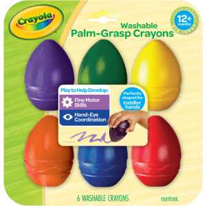 My First Crayola&reg; Washable Palm Grasp Crayons, 6 Count