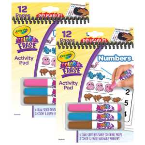 Color & Erase Reusable Activity Pad, Numbers, Set of 2