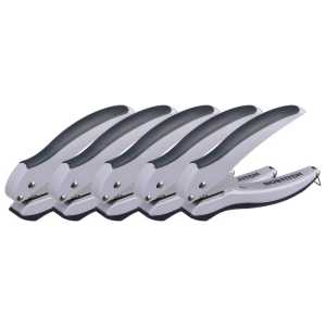 EZ Squeeze&trade; 1-Hole Punch, Gray, Pack of 5