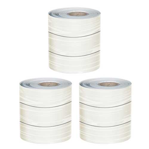 White Wood Grain Rolled Straight Borders, 65 Feet Per Roll, Pack of 3