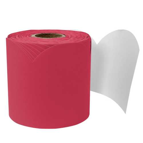 Rolled Scalloped Bulletin Board Border, Berry Red, 65 Feet