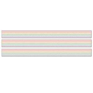 Crafty and Cool Rainbow Stitched Straight Bulletin Board Borders, 36 Feet Per Pack, 3 Packs