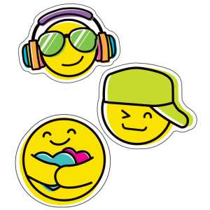 Kind Vibes Smiley Faces Cut-Outs, Pack of 36
