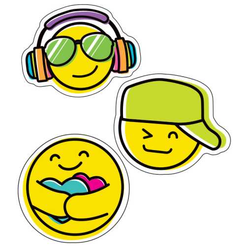 Kind Vibes Smiley Faces Cut-Outs, Pack of 36