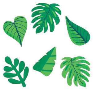 One World Tropical Leaves Cut-Outs, Pack of 36